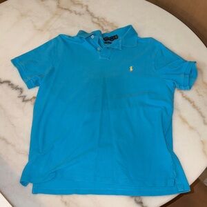 Ralph Lauren Polo Shirt in Turquoise with Yellow Pony